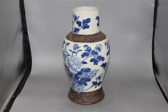 A Chinese crackleglaze vase, height 41cm